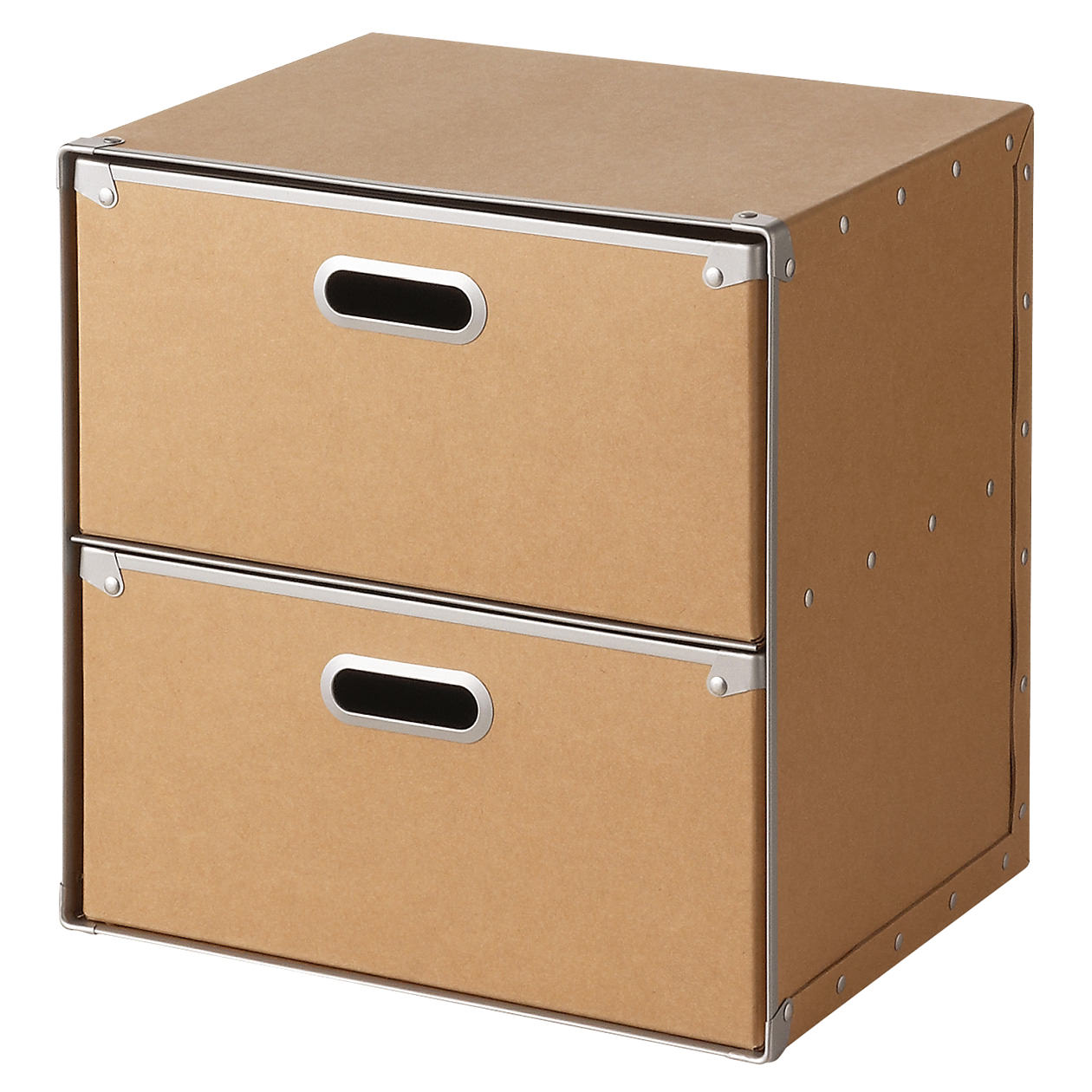 廃盤品】 MUJI無印良品 硬質パルプ引出し2段&1段タイプ 2個セット