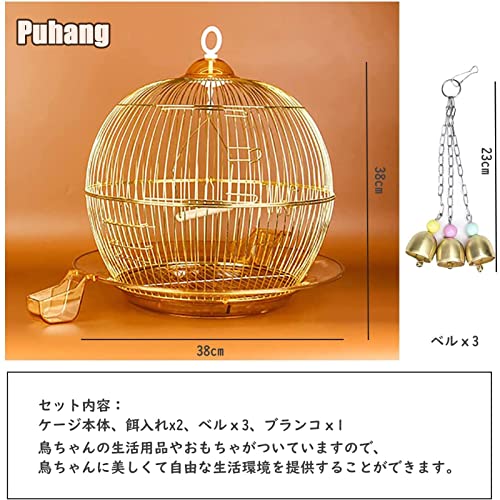 鳥籠 木製の鳥かご大型 二段作り