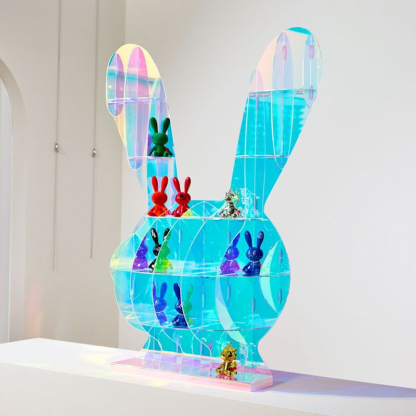 うさぎ型ディスプレイラック | 遊び心を加えるポップで可愛らしい収納