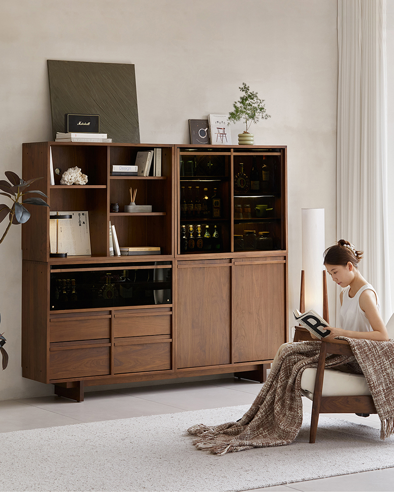Woody Prime Walnut 自由組み合わせキャビネット | 高級ウォールナット