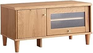 モダン木製ガラス扉付きテレビ台 | 洗練されたデザインと豊富な収納力