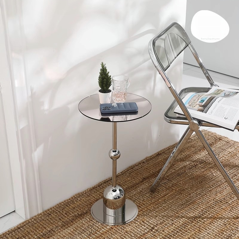 ステンレス製サイドテーブル | シンプルで洗練された多用途スタイル