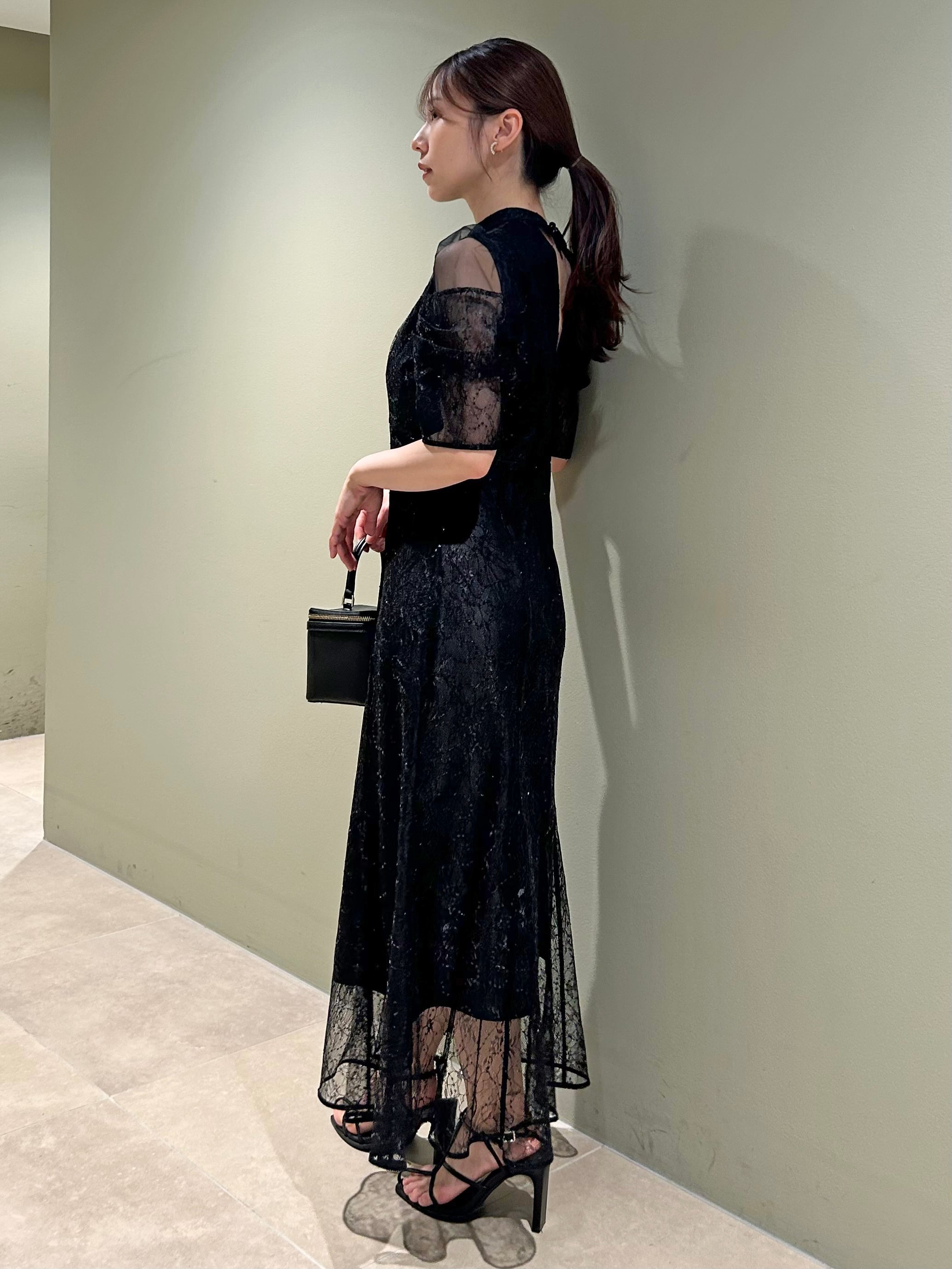 スパンコールレースドレス(マキシ・ロングワンピース)｜ワンピース