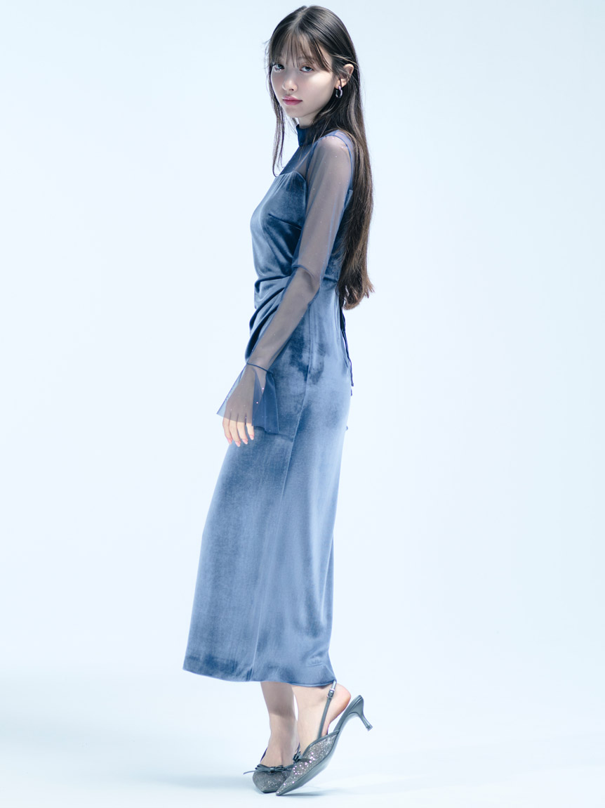 シアードッキングベロアドレス【カンヘウォン着用】(マキシ・ロング