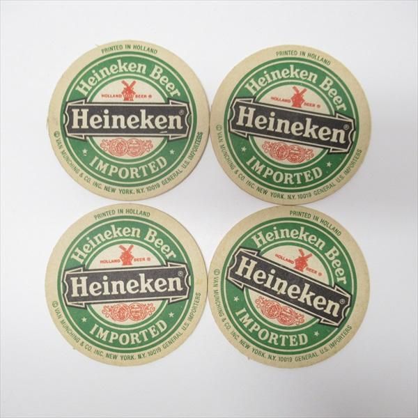 紙製ヴィンテージコースター ハイネケンビール ハンド 4枚セット