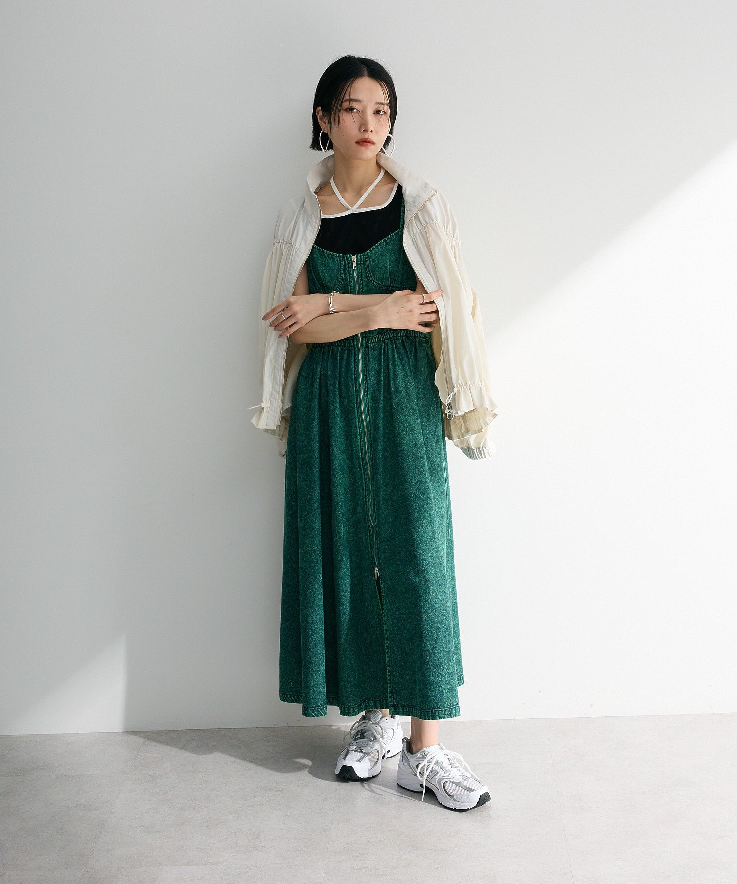 SUGAR SPOON コルセットデニムキャミワンピ/Green Parks（グリーン