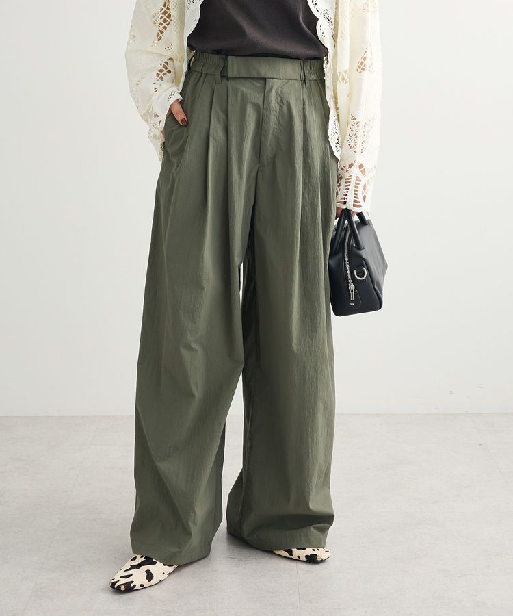 RoseHeve オリーブグリーン ガウチョパンツ タック入り RoseHeve