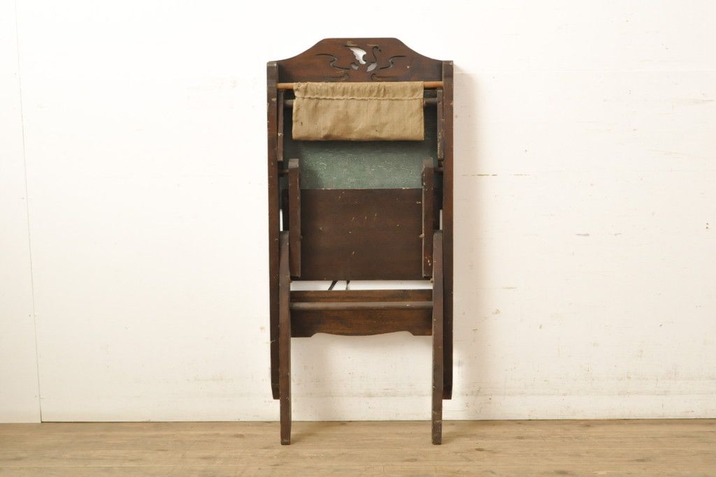 和製アンティーク】折り畳み式 勉強机 落合製作所 チューリップ透かし