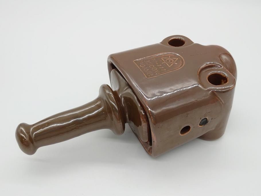 レア・昭和レトロ】日本碍子製ダルマスイッチ 分岐高圧碍子(がいし)型