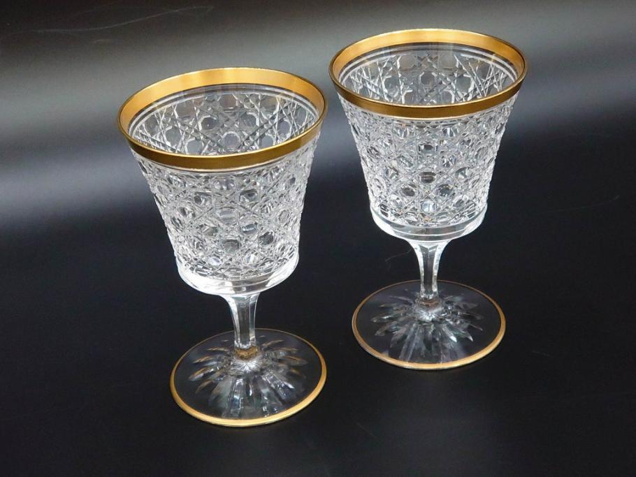 須田秀石茶懐石用江戸切子金彩外蓋葉物碗揃六客セット