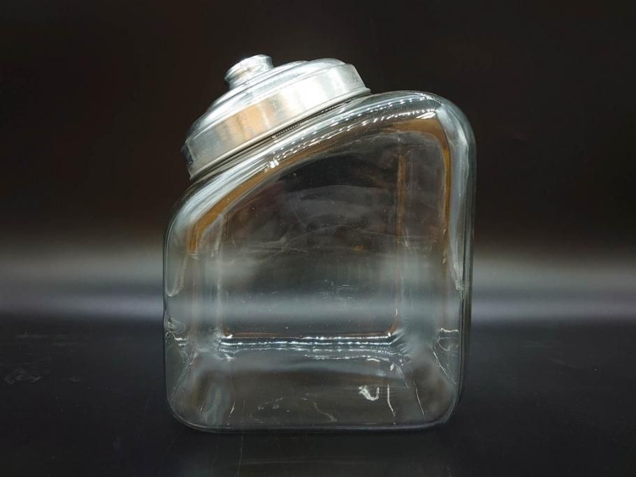 ◇394◇【昭和レトロ】蓋付ガラス駄菓子瓶アルミ蓋 アルミ蓋 antique