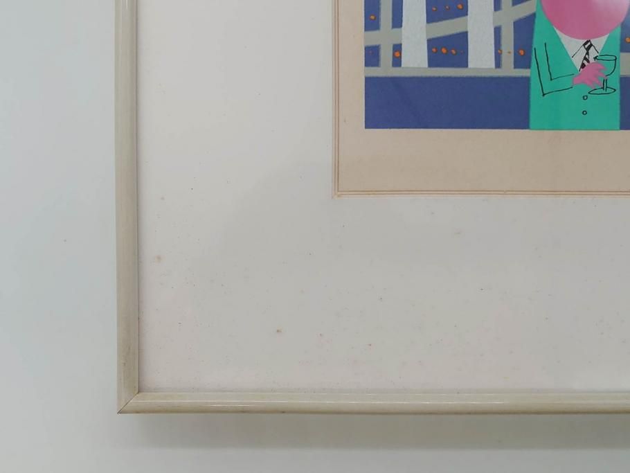 柳原良平 リトグリフ「横浜ベイブリッジ夕景」 柳原良平 リトグリフ