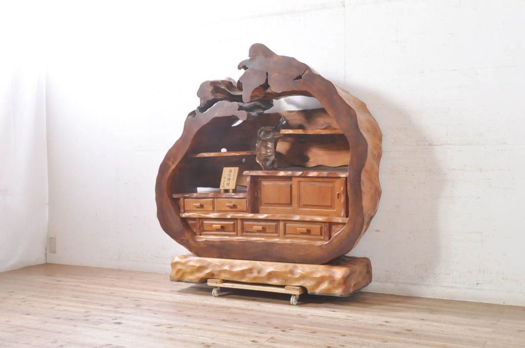 アンティーク 和家具 衝立 間仕切り棚ディスプレイ 木製 アンティーク