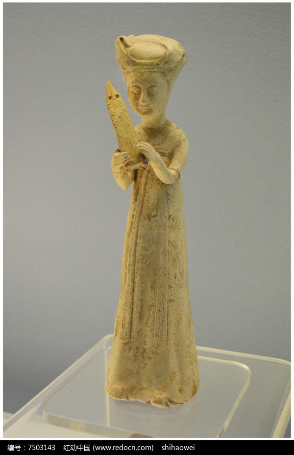 隋代 俑 隋代 俑 A painted gray pottery warrior, Northern Wei dynasty