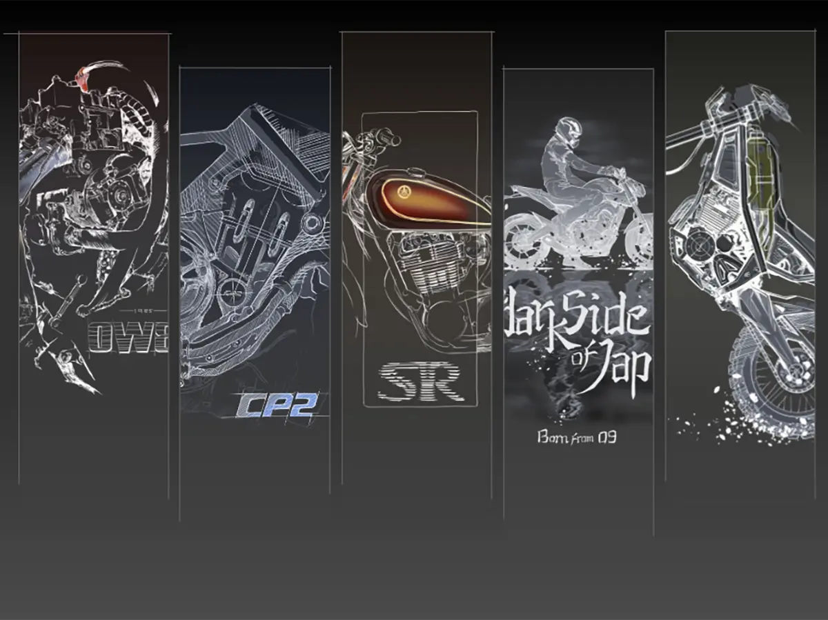 車両デザイナー描き下ろし！ 繊細なタッチで描かれたヤマハ車イラスト