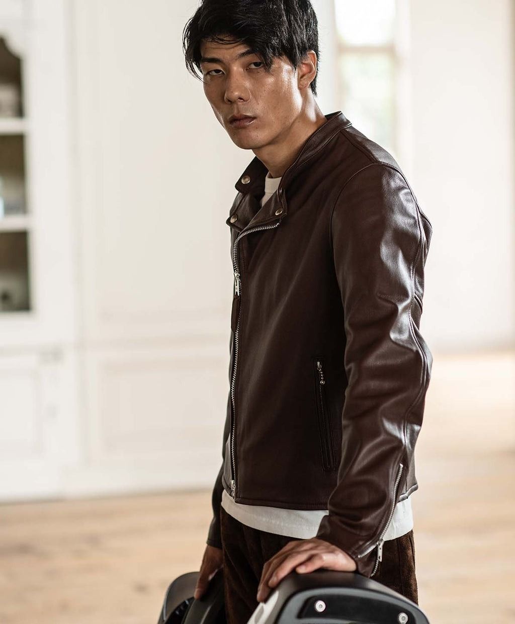 美品】希少 KADOYA レザージャケット ライダースジャケット M 牛革