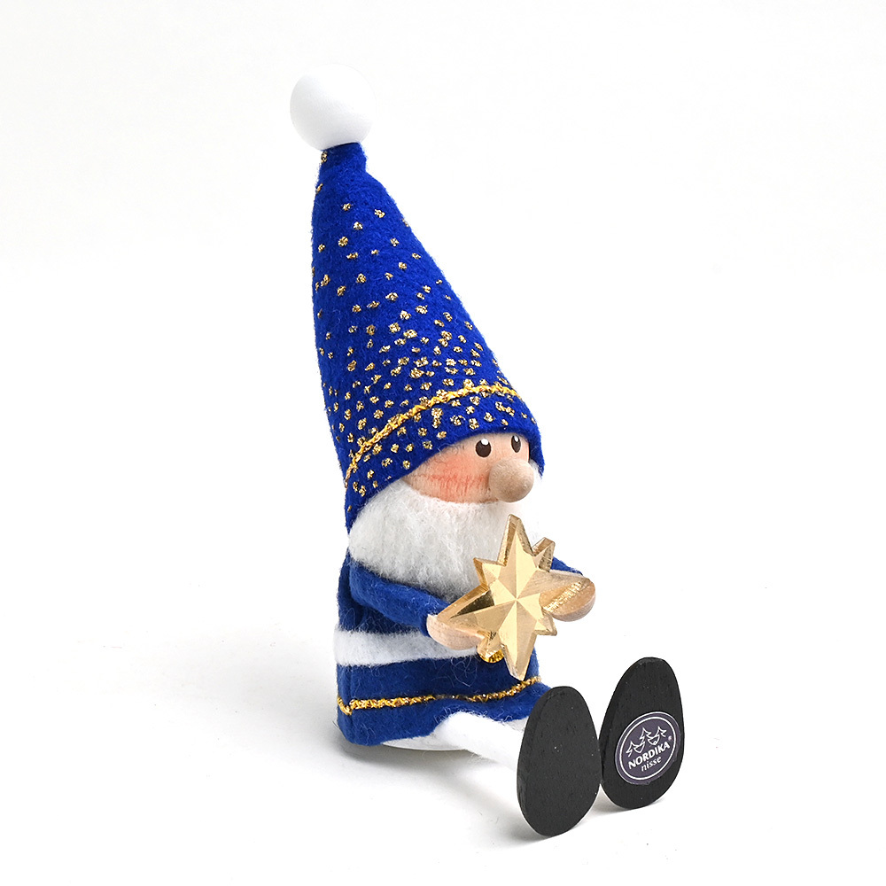 ☆te-nori限定＞ノルディカニッセ キラキラ星を抱えたサンタ（青
