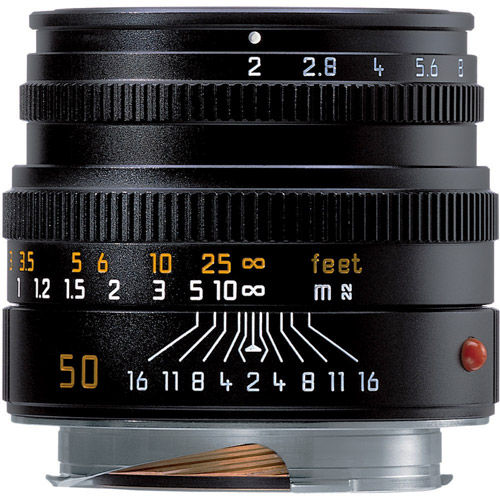 Leica 50mm f/2.0 Summicron-M Black Lens (E39) 11826 Full-Frame