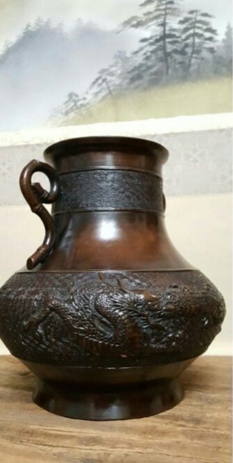 六合堂@@大日本文政年整珉鋳銅製花器~日本名家| Yahoo拍賣