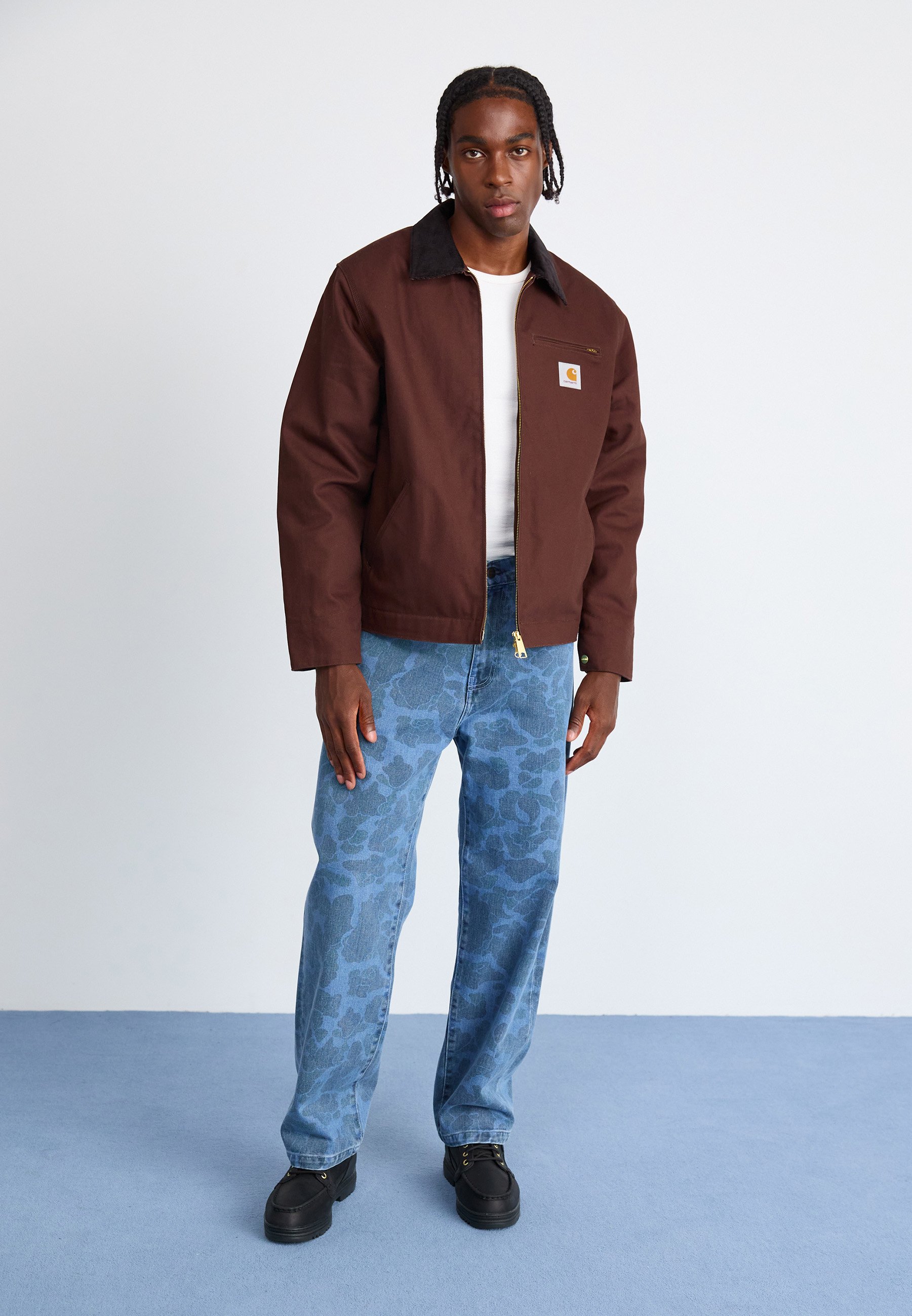 Carhartt WIP DETROIT JACKET - Light jacket - tobacco/black/dark
