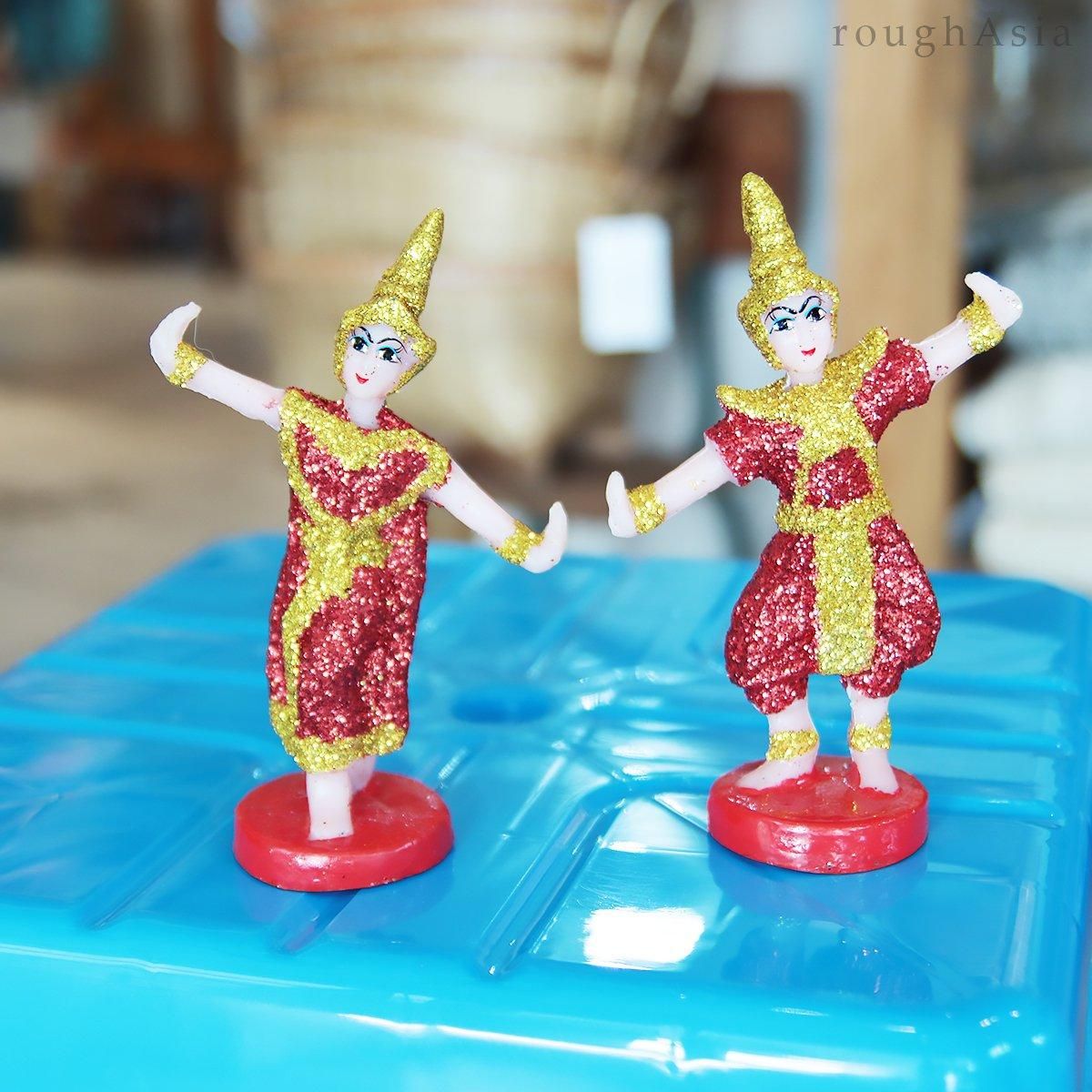 タイ舞踊の人形セット15cm4色｜ラフエイジア アジアの日用品や雑貨小物