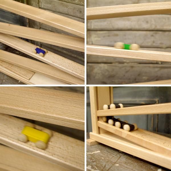 Beck ベック社 トレインカースロープ (大) 木製スロープトイ - 木の