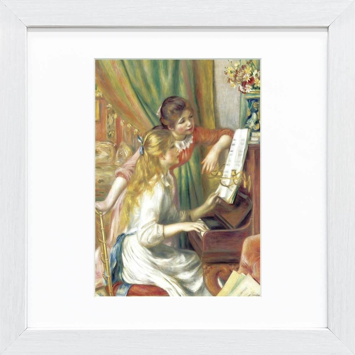 ルノワール 、【ピアノを弾く少女たち】、希少画集画、新品高級額