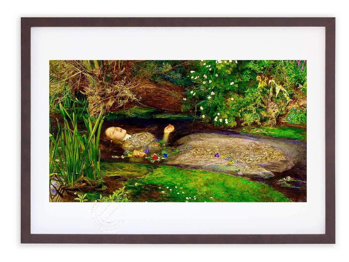 J.E.ミレイ作 オフェーリア A.C.P絵画 テート・ギャラリー 複製画 J.E.