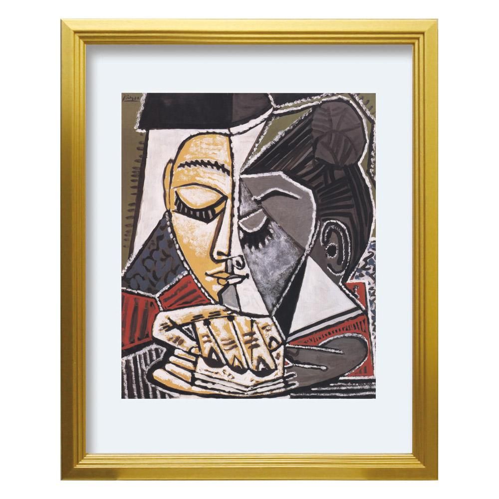 パブロ・ピカソ、顔、希少画集画、新品額装付 パブロ・ピカソ