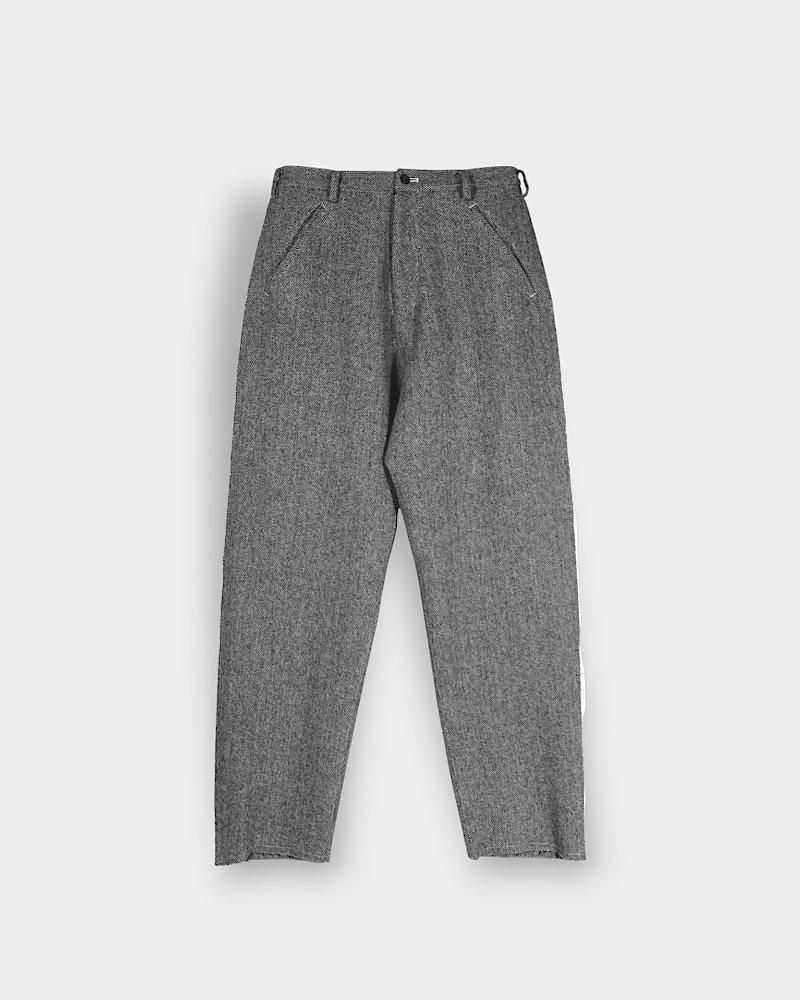 サルバム ヘリンボーンサイドラインパンツ (Black) | sulvam pants