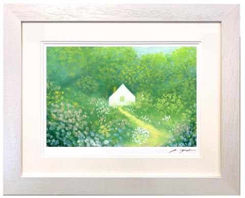 葉 祥明 アンの丘 358/S800 壁掛け リトグラフ アート 葉 祥明 アンの