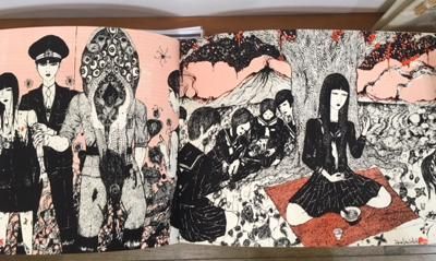 シルクスクリーン版画 42/50 市場大介 美人画 特大アート シルク