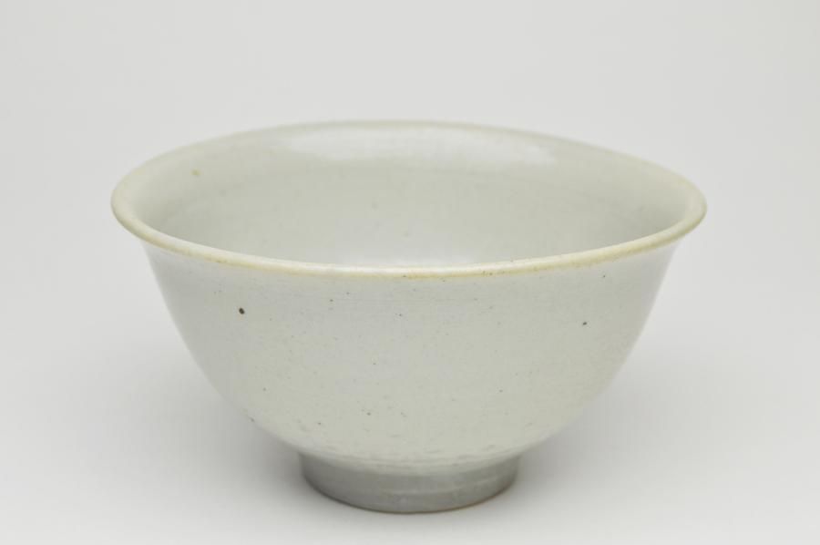 茶碗 李朝後期 白磁堅手茶碗 完品 茶道 見立て抹茶碗