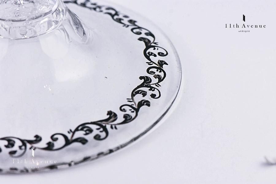 ザクセン シュヴァルツロット装飾ポカールグラス 1700年代半ば - 西洋