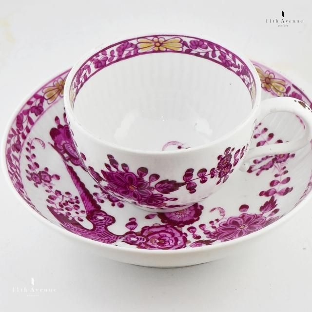 マイセン インドの花 アンティーク・カップ＆ソーサー 18世紀 - 西洋
