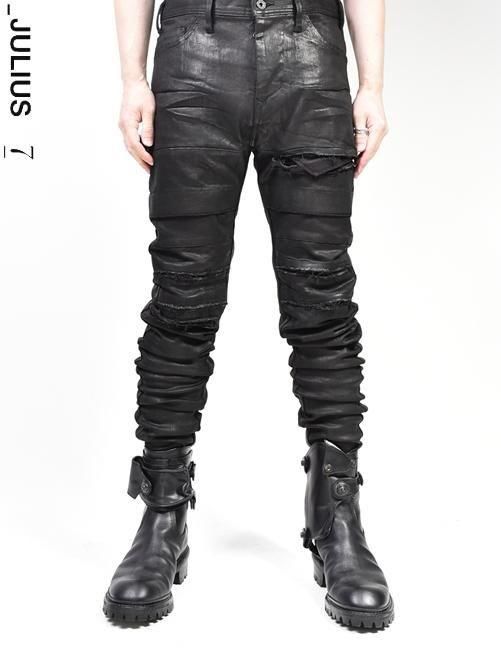 JULIUS コーティング シームドクロッチパンツ