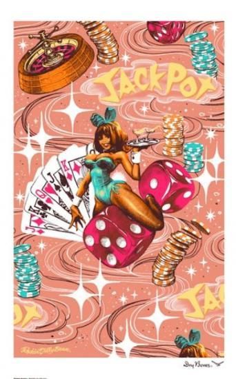 ロッキンジェリービーンシルクスクリーンポスタージャックポットJACKPOT