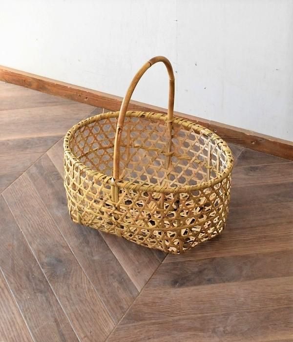 シノワズリ赤色大籠アンティーク古美術骨董カゴ籠かご 食籠