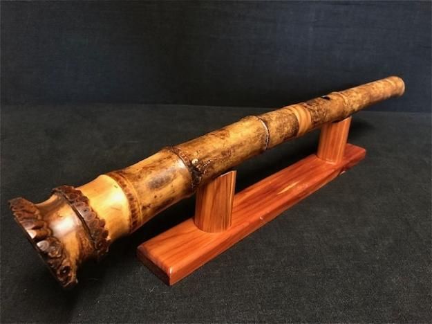 尺八 琴古流 一尺八寸 銀継 美品 尺八 琴古流 在銘 一尺八寸管 籐巻き