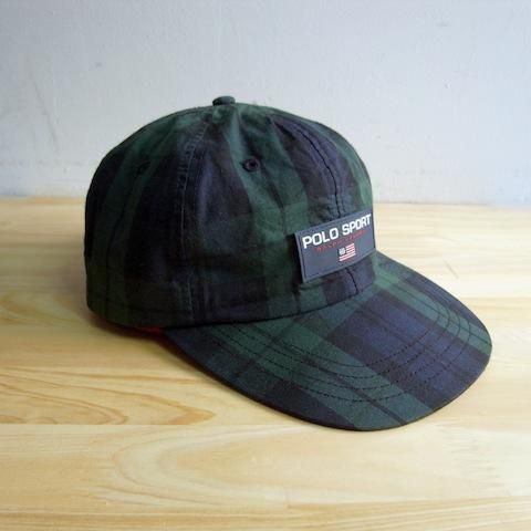 POLO SPORTS] 90's ポロスポーツ ブラックウォッチ ベースボール