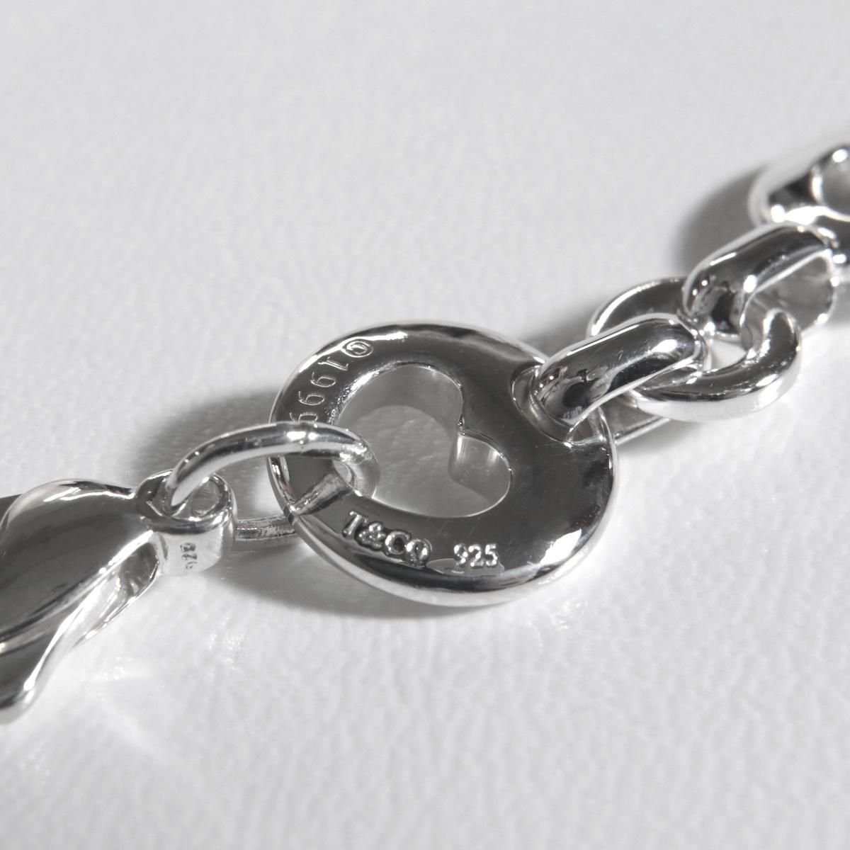 良品 オールド ティファニー ブレスレット ハート シルバー ユニ