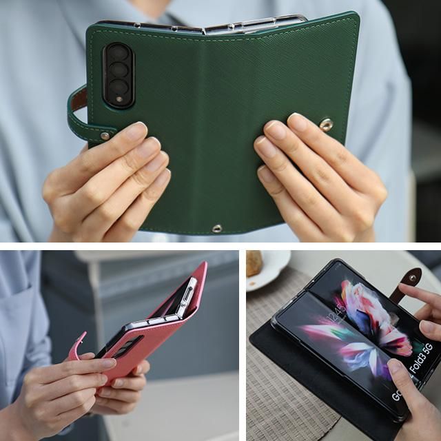 サフィアーノレザー Galaxy Z Fold専用ケース - スマホカバーの通販
