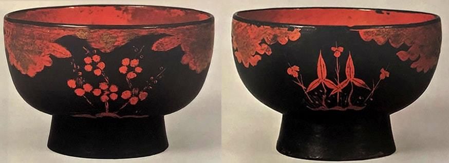 煮物椀（雲紋・黒内古代朱） - 高級食器 秀衡塗 ギフト・プレゼント