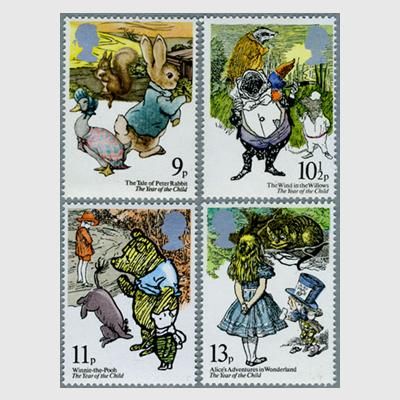 取置8785 外国切手 イギリス 1979年 子供の年 児童文学作品 童話 4V 取