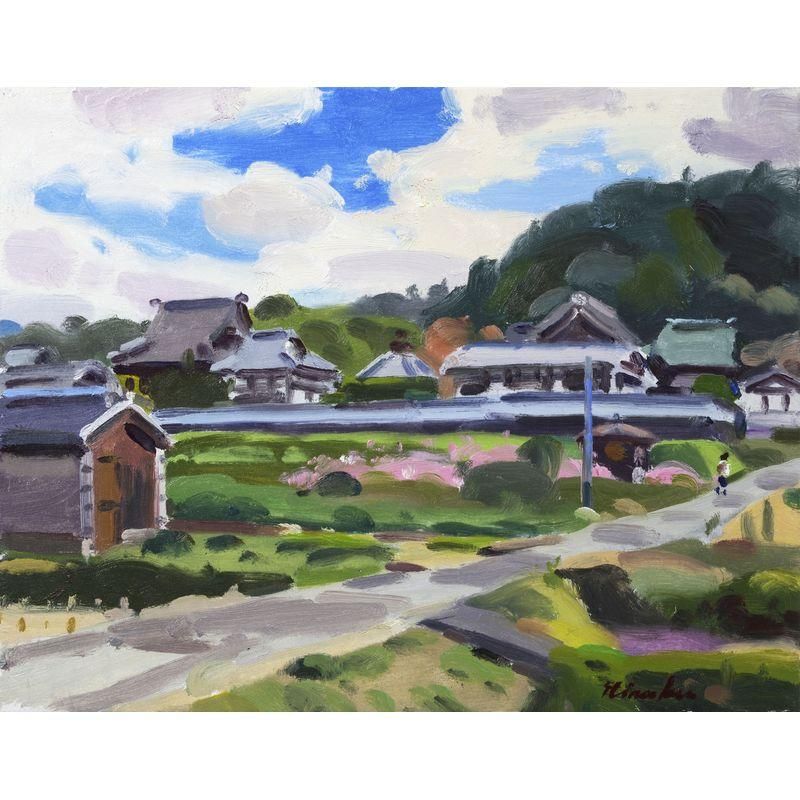 絵画、油絵、F15号、初夏ののエストニア、ラヘマー国立公園、佐原聖春