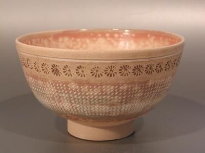 茶道具 抹茶茶碗 御本三島、三代 清水日呂志 駕洛窯作 桐共箱□新品