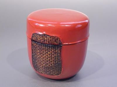 中棗 朱一閑 篭地文、 三代目 村瀬玄之(げんし)作 - 茶道具 販売の佐藤