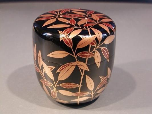 S605棗『即中斎好誰ヶ袖蒔絵』『四季棗』『塗師中村湖彩作』共箱茶道具