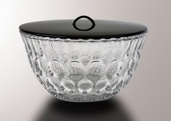 ギヤマン 杯洗 ガラス工芸 酒道具 茶道具 共箱 古道具 Q1834 ギヤマン