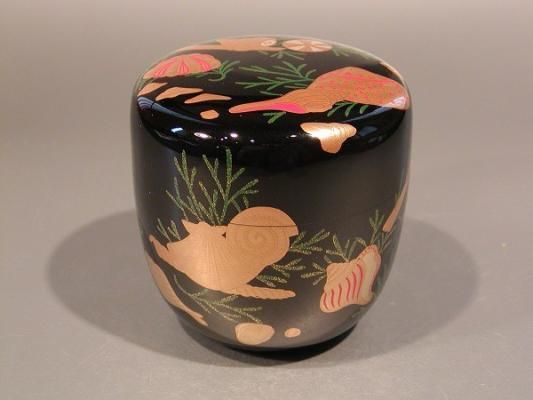 茶道具棗尋牛斎流水蒔絵大棗工芸品